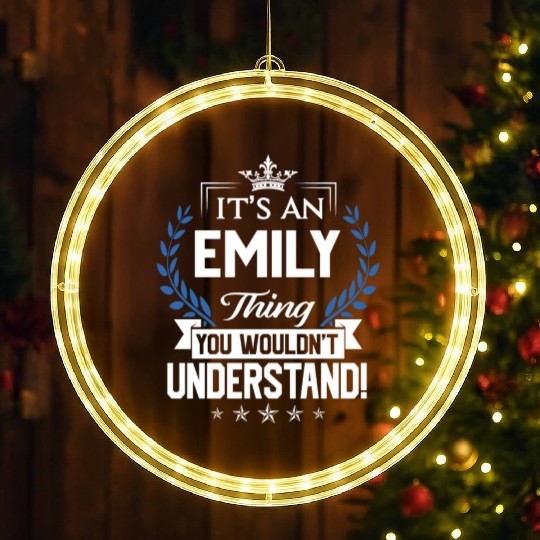 Emily Name LED Christmas Window Lights - Emily Things Name 2 Gift Item