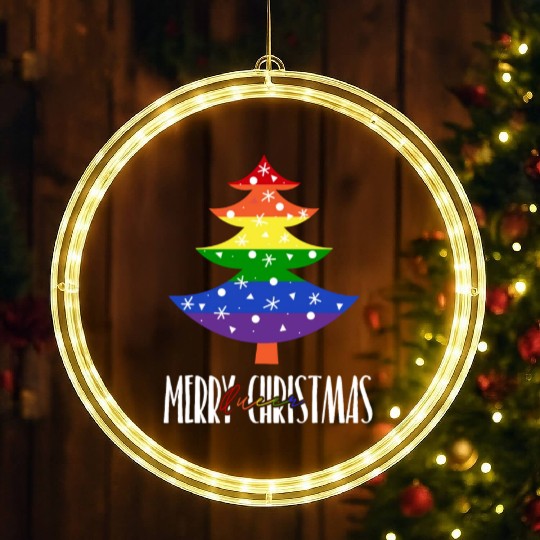 Merry Queer Christmas - LGBTQI Gay Pride LED Christmas Window Lights