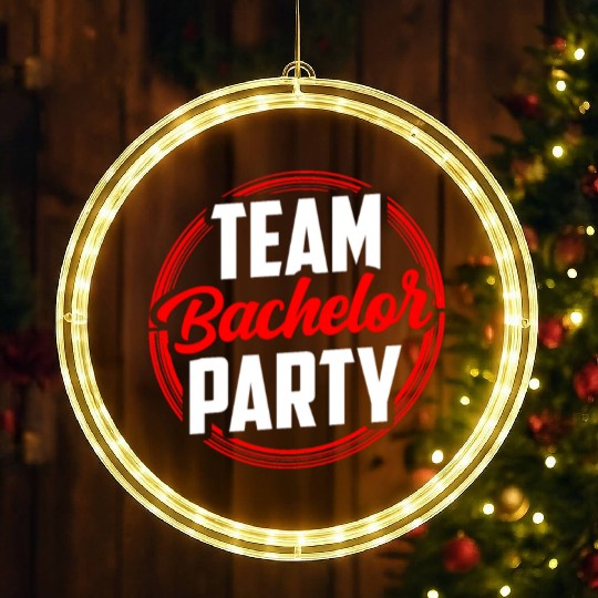 Team Bachelor Party Bride Groom LED Christmas Window Lights