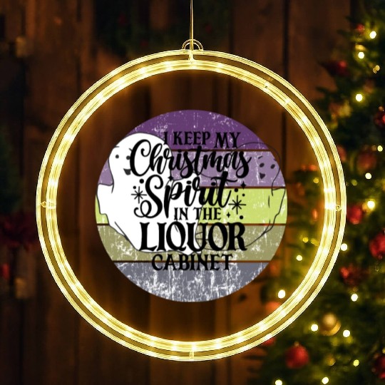 Funny Christmas Spirit Ghosts Sunset LED Christmas Window Lights