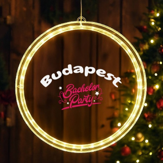 Bachelor Party LED Christmas Window Lights Budapest Pre Wedding