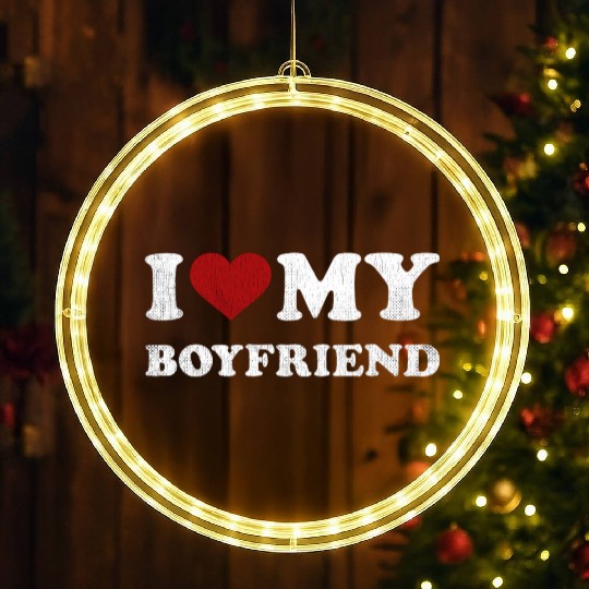 I Love BF I Love my Boyfriend LED Christmas Window Lights
