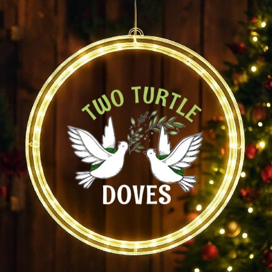 Two Turtle Dove Christmas Cute Birds Awesome LED Christmas Window Lights