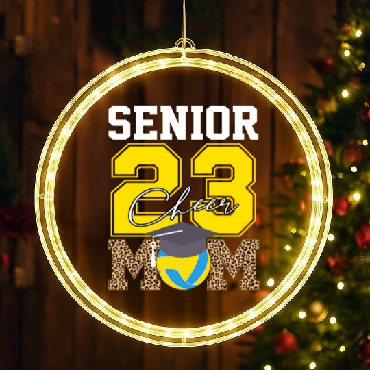 Cheer Mom Senior Class Of 2023 Volleyball Fan Gift LED Christmas Window Lights