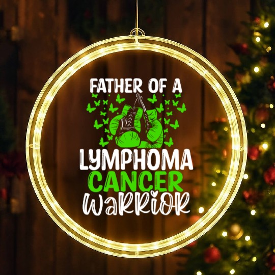 Lymphoma Cancer Awareness Dad Fathers Day Papa LED Christmas Window Lights