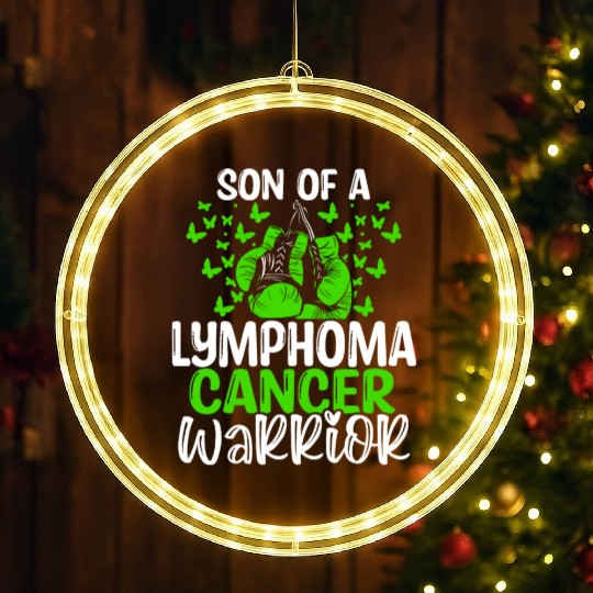 Lymphoma Cancer Awareness Month Ribbon Son LED Christmas Window Lights