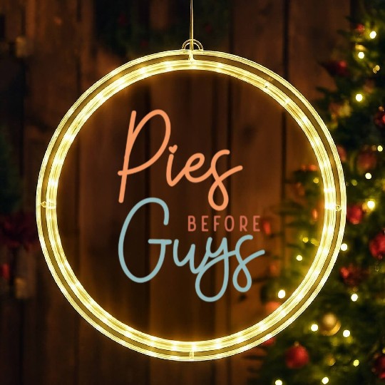 Thanksgiving Pies before Guys LED Christmas Window Lights