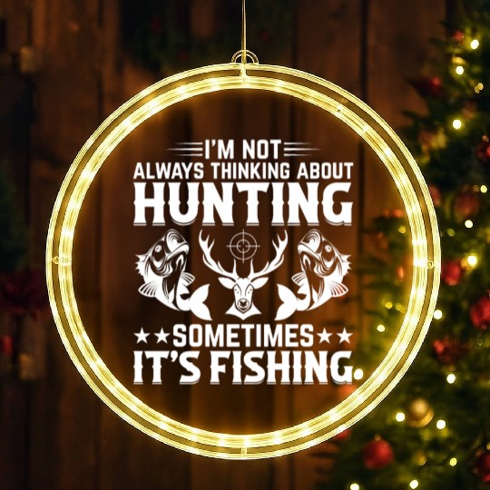Deer Hunting Fish Fishing Trout Fishing Deer Hunte LED Christmas Window Lights