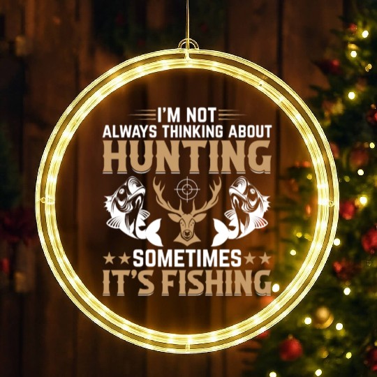Fish Fishing Deer Hunting Trout Fishing - Deer Hun LED Christmas Window Lights