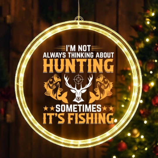 Deer Hunting Trout Fishing Fish Fishing - Deer Hun LED Christmas Window Lights