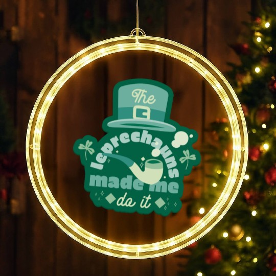 leprechauns made me do it LED Christmas Window Lights