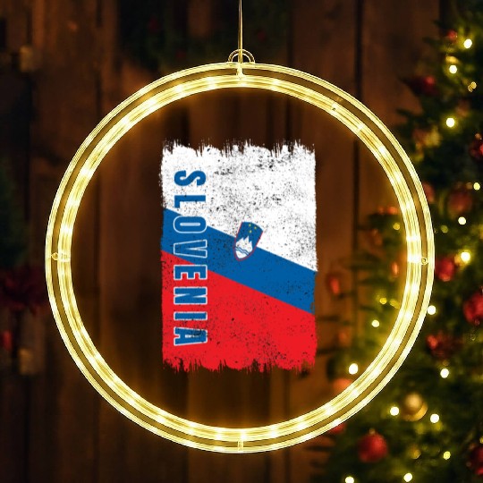 Slovenia vintage flag LED Christmas Window Lights