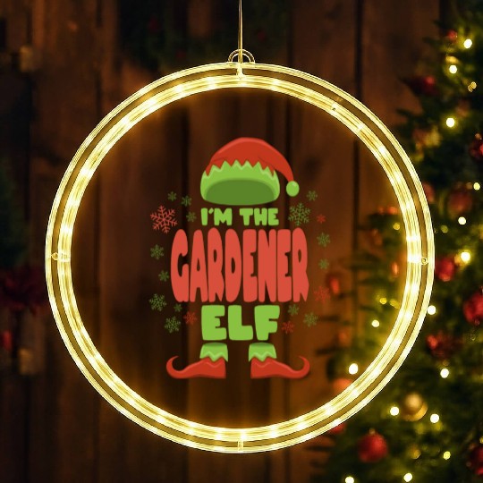 Gardener Christmas Elf LED Christmas Window Lights