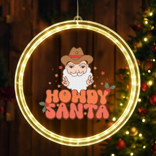 Howdy Santa Claus 2022 | Merry Christmas LED Christmas Window Lights