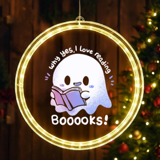 I Love Reading Booooks LED Christmas Window Lights