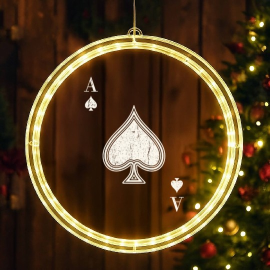 Ace Of Spades Blackjack Cards Poker 21 LED Christmas Window Lights