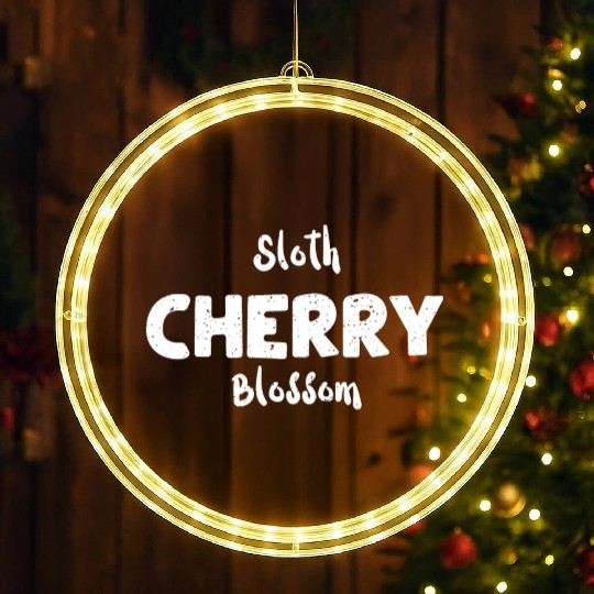 Sloth Cherry Blossom - Sloth LED Christmas Window Lights