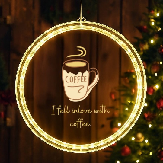 Okay, but first coffee LED Christmas Window Lights