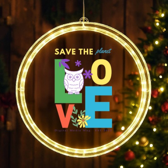Save the planet eco friendly design LED Christmas Window Lights