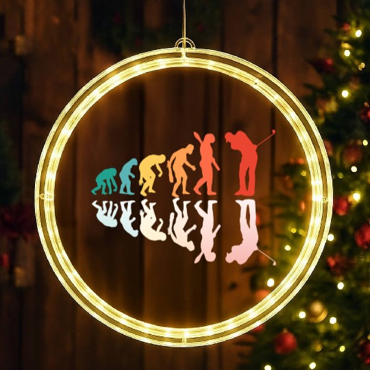 Human Evolution Band Golf LED Christmas Window Lights