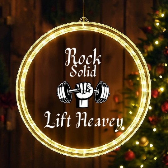 Rock Solid (Gym/weightLlifting) LED Christmas Window Lights