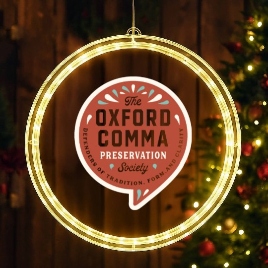 The Oxford Comma Preservation Society LED Christmas Window Lights
