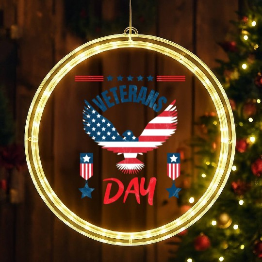 Veterans Day - A Day to Honor Our Veterans LED Christmas Window Lights