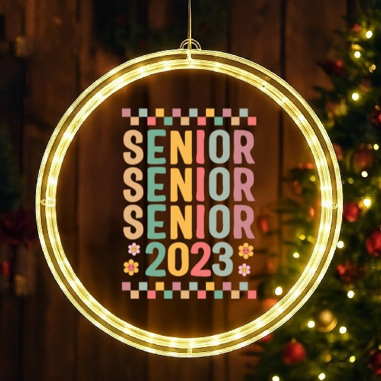 Graduation LED Christmas Window Lights, Senior Class Of 2023 Floral
