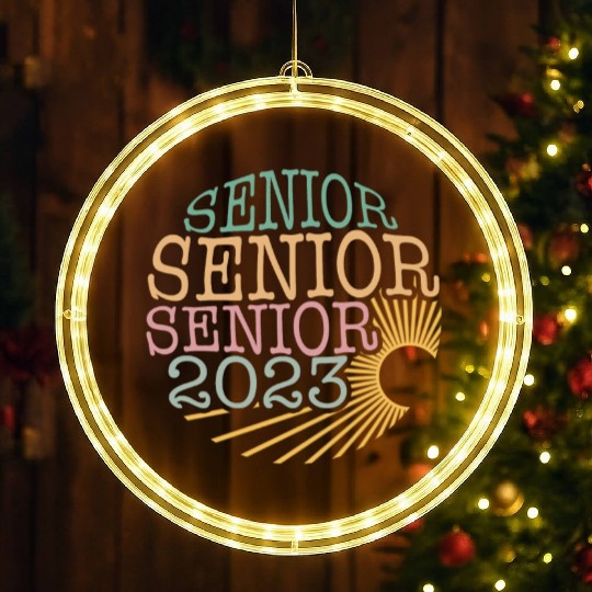 Graduation LED Christmas Window Lights, Senior Class Of 2023 Floral