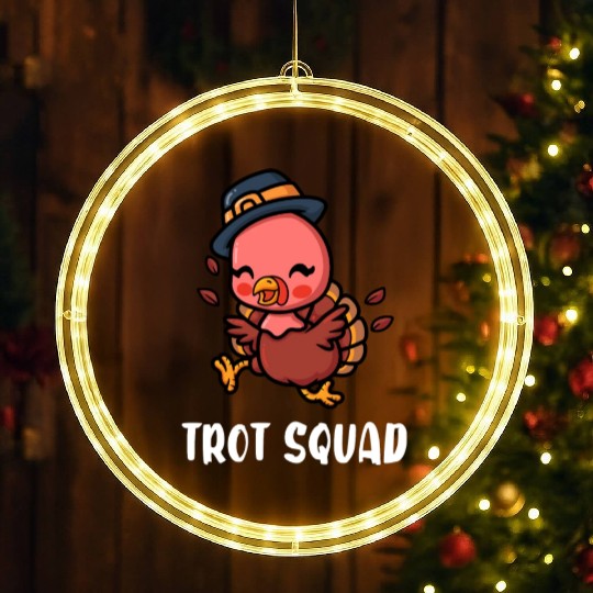 Thanksgiving Running Turkey Trot Squad LED Christmas Window Lights