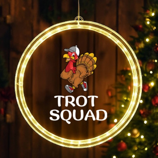 Thanksgiving Running Turkey Trot Squad LED Christmas Window Lights