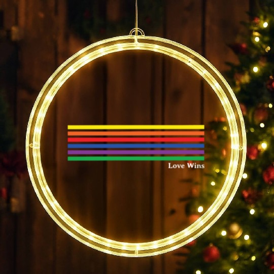 Gay Pride Rainbow Equality LED Christmas Window Lights