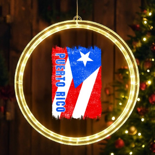 Puerto Rico flag LED Christmas Window Lights