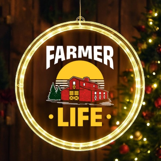 Agriculture Farmer Life LED Christmas Window Lights