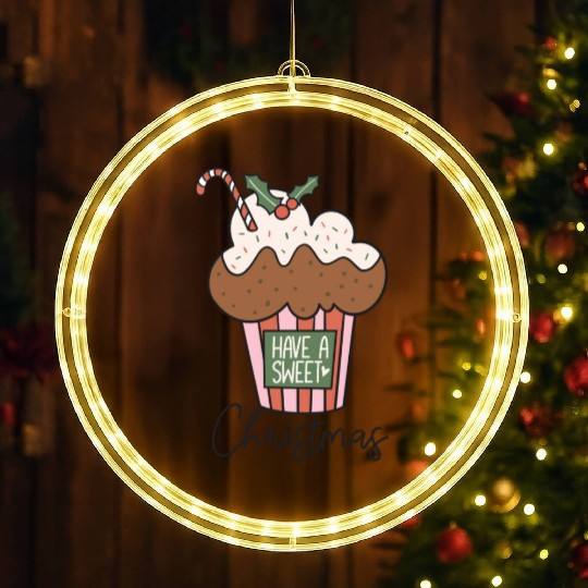 Have a Sweet Christmas Hot Chocolate LED Christmas Window Lights