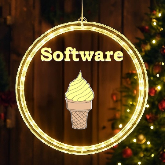 Software Vanilla Ice Cream LED Christmas Window Lights