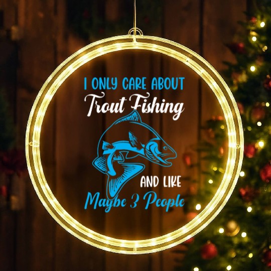Trout Fishing and like maybe 3 people LED Christmas Window Lights