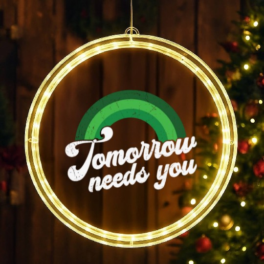 Rainbow Mental Health Tomorrow Needs You LED Christmas Window Lights