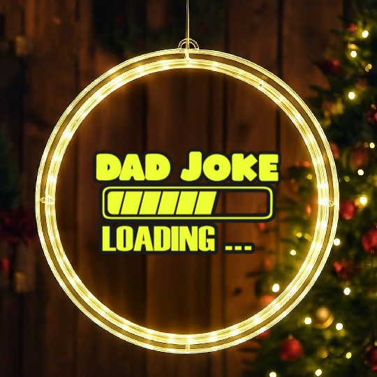 Funny Dad Jokes Cool Vector Design LED Christmas Window Lights