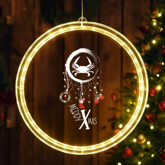 Winter dreamcatcher Christmas Crab LED Christmas Window Lights