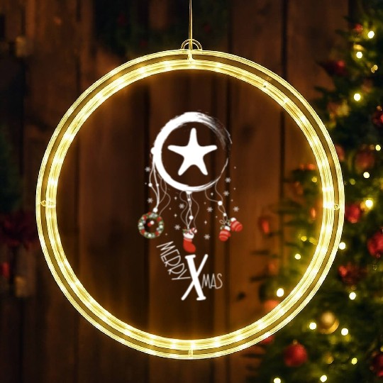 Winter dreamcatcher Christmas Starfish LED Christmas Window Lights