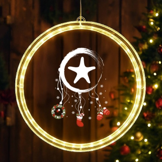 Winter dreamcatcher Christmas Starfish LED Christmas Window Lights