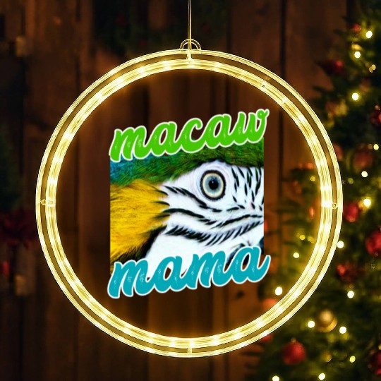 Blue And Yellow Macaw - Parrot LED Christmas Window Lights