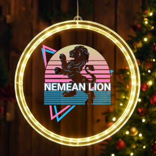 Nemean Lion Mythical Creature Ancient Greek Mythol LED Christmas Window Lights