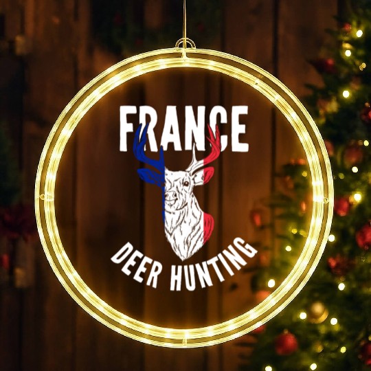 France Deer Hunting Buck Stag Hunter French LED Christmas Window Lights