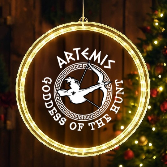 Artemis God, Greek God LED Christmas Window Lights