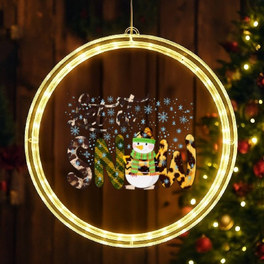 Christmas Snowman, Let it snow , Snowman gift LED Christmas Window Lights