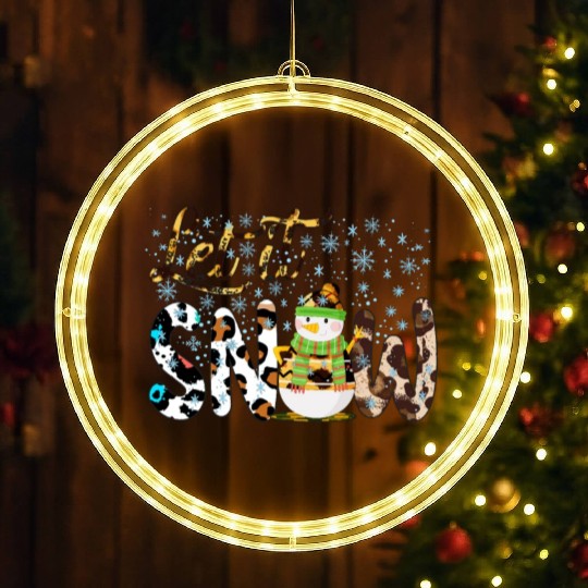 Christmas Snowman, Let it snow , Snowman gift LED Christmas Window Lights