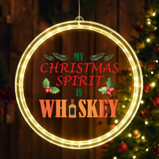 Christmas Spirit Whiskey LED Christmas Window Lights