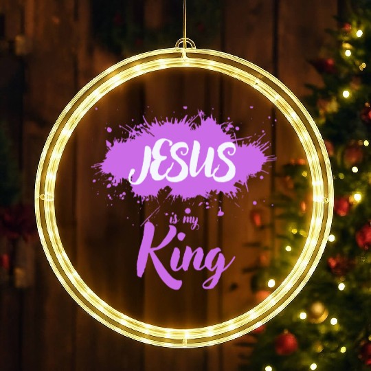 JESUS is my King LED Christmas Window Lights